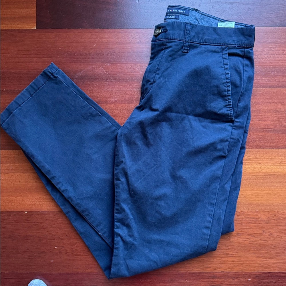 Tommy Hilfiger Dark Blue Slim Fit Pants 30x30